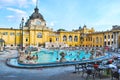 Szechenyi Baths in Budapest in Hungary on a sunny day.