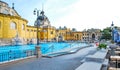 Szechenyi Baths in Budapest in Hungary on a sunny day.