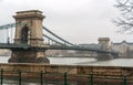 Szechenyi Chain Bridge, Budapest, Hungary Royalty Free Stock Photo