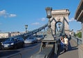 Szechenyi Chain Bridge, Budapest, Hungary Royalty Free Stock Photo