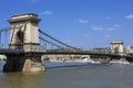 Szechenyi Chain Bridge - Budapest - Hungary Royalty Free Stock Photo