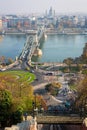 The Szechenyi Chain Bridge in Budapest