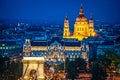 Szechenyi Chain Bridge night view Budapest, Hungary Royalty Free Stock Photo