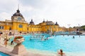 Szechenyi thermal baths in Budapest. Royalty Free Stock Photo