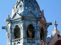 Synagogue exterior and zink tower detail in Szeged, Hungary