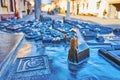 Installation of map for the blind in old town, on Feb 24 in Szentendre, Hungary Royalty Free Stock Photo