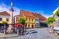 Szentendre, Hungary. Fo Ter of historical city, Danube riverbank, Budapest Royalty Free Stock Photo