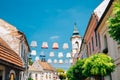 Szentendre medieval old town main square street in Hungary Royalty Free Stock Photo