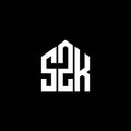 SZK letter logo design on BLACK background. SZK creative initials letter logo concept. SZK letter design Royalty Free Stock Photo