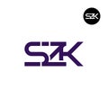 SZK Logo Letter Monogram Design Royalty Free Stock Photo