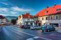 Szklarska Poreba, Poland - June 30, 2022: Beautiful architecture of the Szklarska Poreba town in Karkonosze mountains, Giant