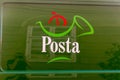 Logo and sign of Hungarian post Posta.