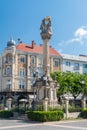 Statue of Holy Trinity Szentharomsag-szobor on main square of Szombathely Royalty Free Stock Photo