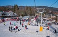 Szrenica mountain ski lift Royalty Free Stock Photo