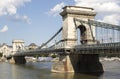 SzÃÂ©chenyi Chain Bridge in Budapest Royalty Free Stock Photo