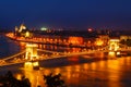 The SzÃÂ©chenyi Chain Bridge in Budapest, Hungary