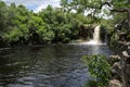 SÃÂ£o Bento waterfall in Chapada dos Veadeiros Royalty Free Stock Photo