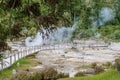 SÃÂ£o Miguel - Azores PORTUGAL - 9 August 2020 - Famous geothermal landscape with volcanic activity from which sulfur smoke