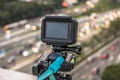 GoPro HERO5 Black makes a time lapse film of vehicle traffic in the city of SÃÂ£o Paulo