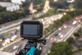 GoPro HERO5 Black makes a time lapse film of vehicle traffic in the city of SÃÂ£o Paulo Royalty Free Stock Photo