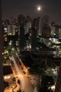 SÃÂ£o Paulo by Moonlight Royalty Free Stock Photo