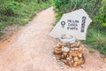 Casca D`anta trail at the National Park of the Canastra Sierra Royalty Free Stock Photo