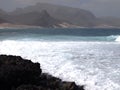 Praia Grande beach in the coast of Sao Vicente island Cape Verde Royalty Free Stock Photo