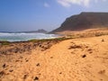 Praia Grande beach in the coast of Sao Vicente island Cape Verde Royalty Free Stock Photo