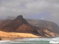 Praia Grande beach in the coast of Sao Vicente island Cape Verde Royalty Free Stock Photo