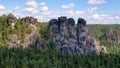 The Saechsische Schweiz is a captivating German national park known for its striking sandstone rocks and scenic landscapes