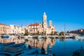 The banks of the Garonne in autumn and the Pont Neuf in Toulouse in Haute Garonne, in Occitanie, France Royalty Free Stock Photo