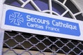 Secours catholique caritas france logo sign and brand text of Rescue Catholic help charity