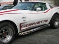 Chevrolet Corvette C3 Stingray Car vintage racing white car muscle Royalty Free Stock Photo