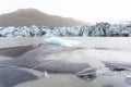 Solheimajokull glacier tongue in Iceland in autumn