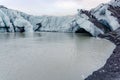 Solheimajokull glacier tongue in Iceland in autumn