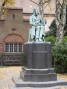 SÃÂ¸ren Kierkegaard Statue in the Library Garden, Copenhagen Royalty Free Stock Photo