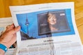 sÃÂ¼ddeutsche zeitung press newspaper reporting about Angela Merkel election in Germany Royalty Free Stock Photo