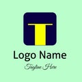 T Alphabetical Letter Logo Design.