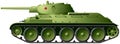 T-34 76 Battle Tank model 1941 Royalty Free Stock Photo