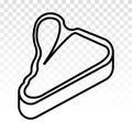 T-bone beef steak food line art icon for apps and website