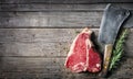 T-bone beef steak - Raw meat for grill