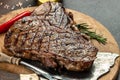 T-bone or porterhouse beef meat Steak for steakhouse menu. banner, menu, recipe place for text