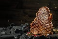 T-bone or porterhouse beef meat Steak for steakhouse menu. banner, menu, recipe place for text