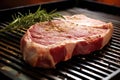 t-bone steak showing cross-hatched grill marks under natural light