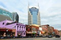 AT&T Building and Broadway, Nashville, Tennessee Royalty Free Stock Photo