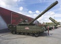 T-80BVM main battle tank at the International Military Forum `Army-2020` exhibition. Park Patriot, Moscow region