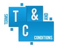 T And C - Terms And Conditions Blue Squares Text