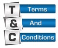 T And C - Terms And Conditions Blue Grey Squares Vertical