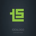 T5 - design element or icon. Logo with Letter T and number 5. Vector Monogram or logotype Royalty Free Stock Photo