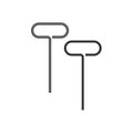 T handle allen wrench. Hex key icon. Vector illustration. EPS 10.